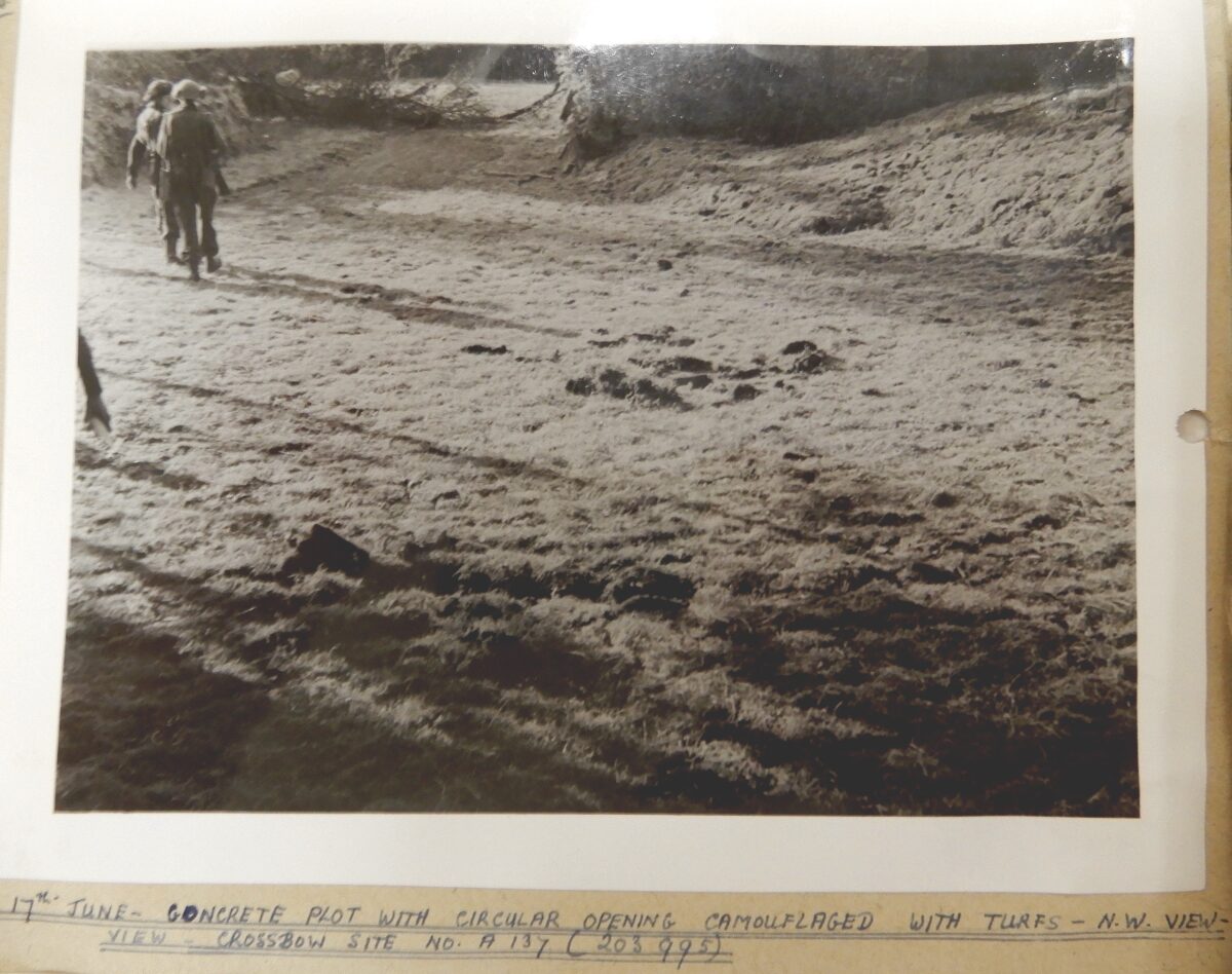 30 AU France operations Crossbow site camouflaged entrance