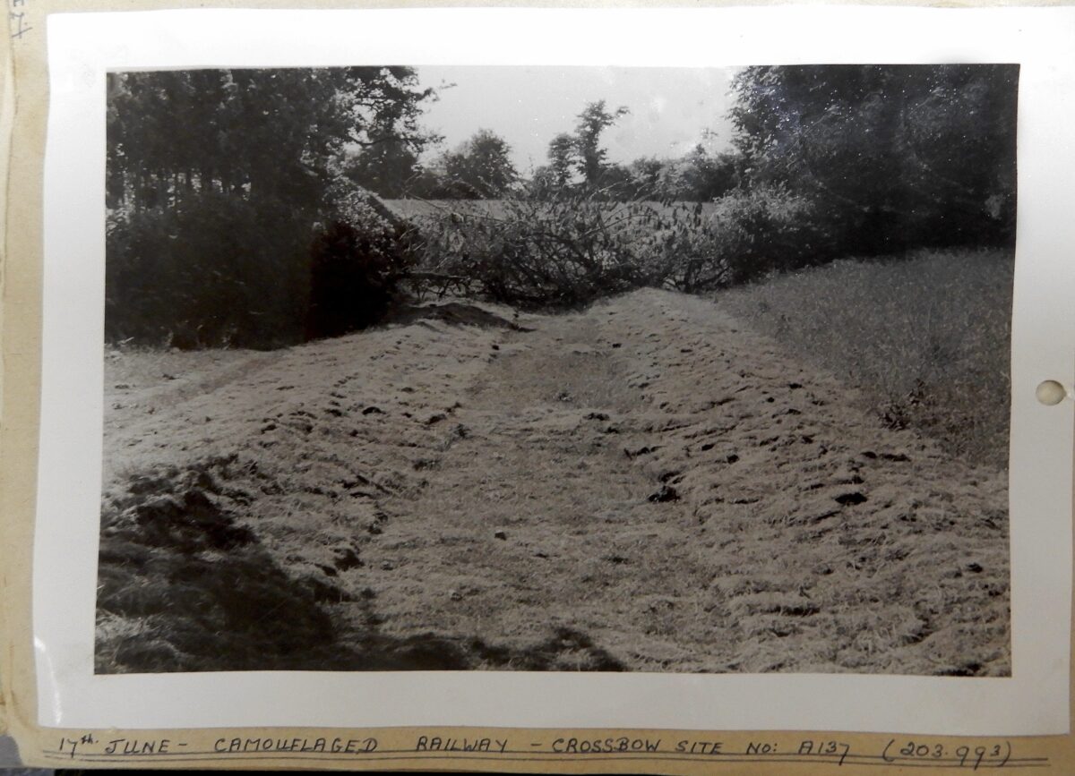 30 AU France operations Crossbow site camouflaged rail lines