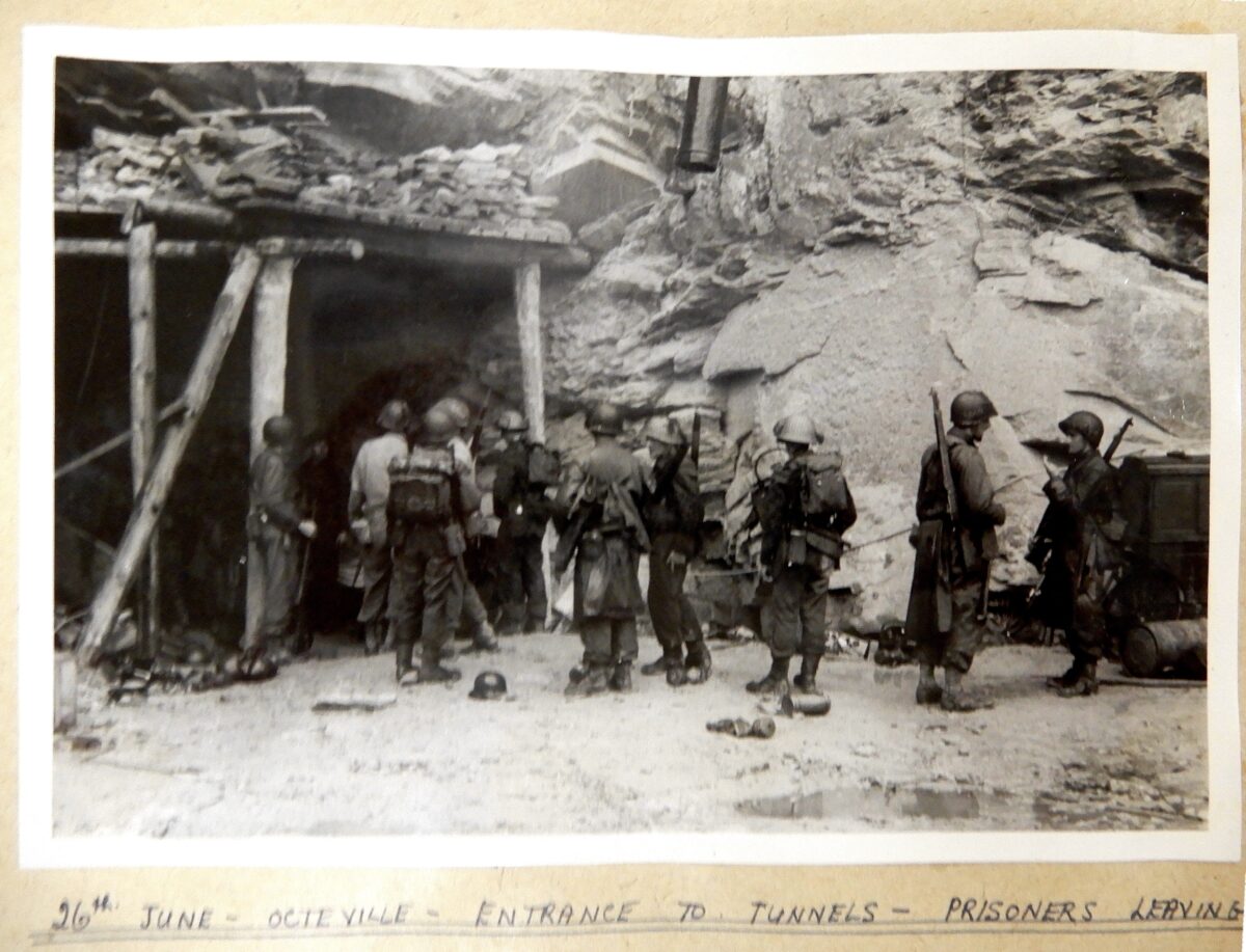 30 AU France operations Octeville prisoners taken from Naval tunnels