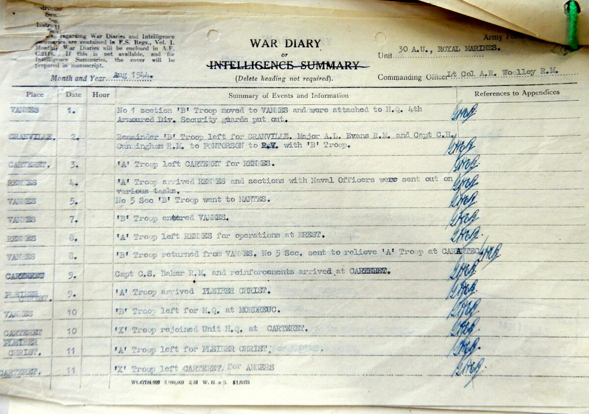 30 AU War Diary Aug 44 Pt 1