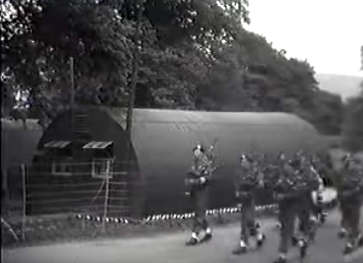 Camp nissen hut at gate